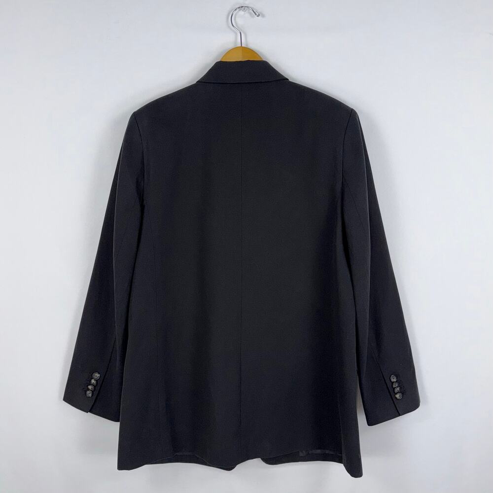 Everlane The Tencel Oversized Blazer Women's Size 10 Black Preppy Modern - Picture 6 of 15